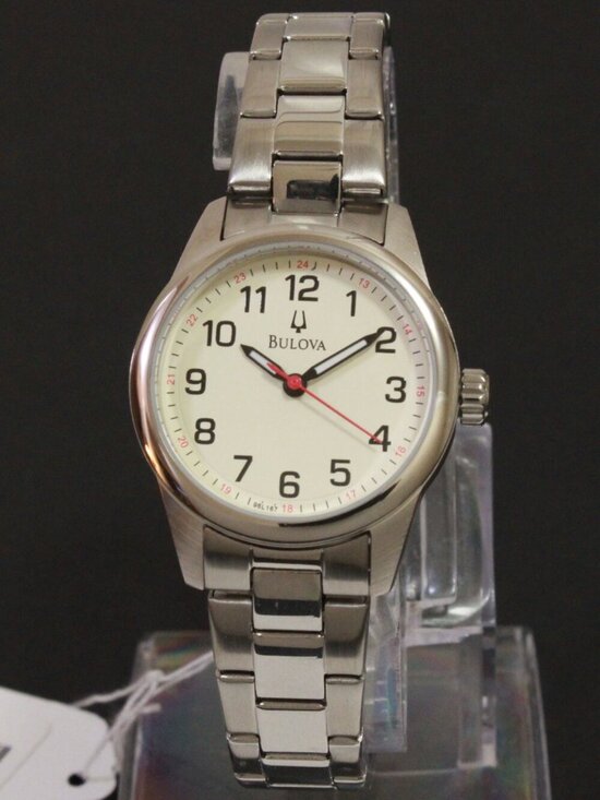 Bulova Classic Collection Ladies Stainless Watch Silver Tone Easy Read 28mm main image 10